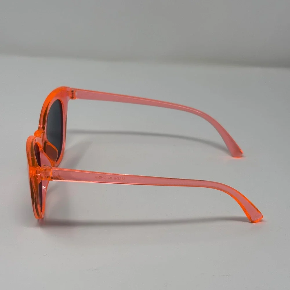 Cat Eye‎ Sunglasses Girls One Size Orange Neon Retro Summer Beach